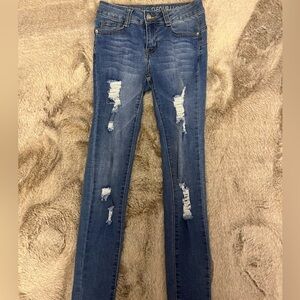 Distressed Blue Jeans for Women